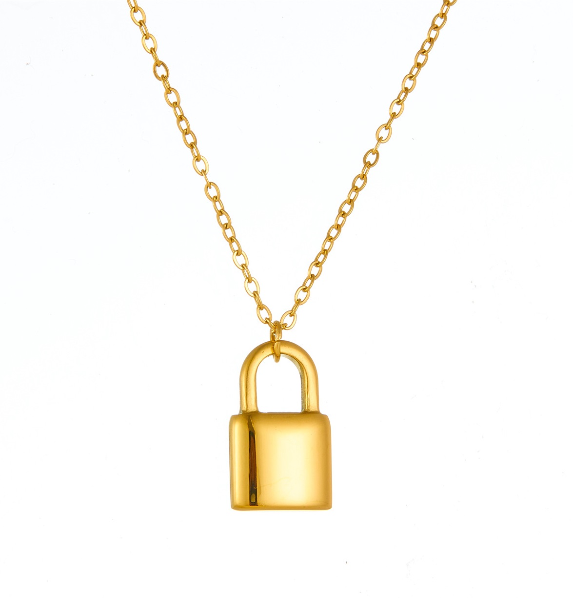 G-F8.2 N074-019G S. Steel Necklace 1.5cm Lock 40-45cm