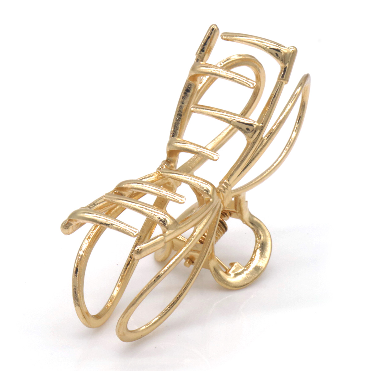 I-F11.1 H1039-014G Metal Hair Claw Bow 7.5cm