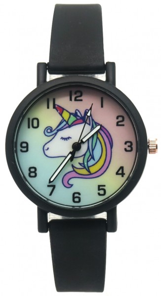 A-A5.4  W002-005 Kids Watch Unicorn 33mm Black A-A5.4  W002-005 Kids Watch Unicorn 33mm Black