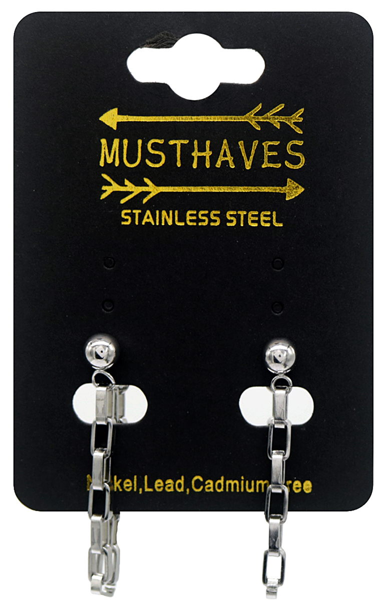 E-A1.1 E031-065S S. Steel Earrings Chain