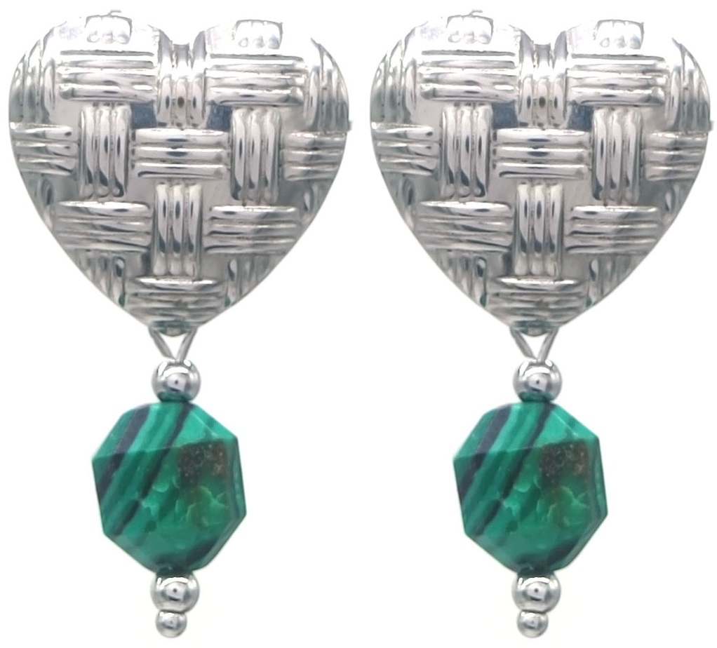 G-E4.5 E103-240S-2 S. Steel Earrings 4cm Heart