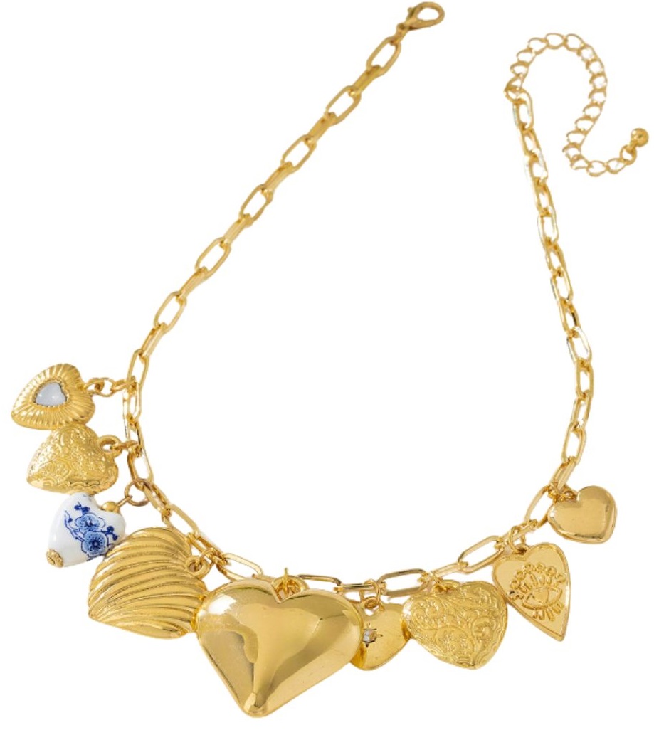 F-A8.2  N2522-008 Fashion Necklace XL Hearts
