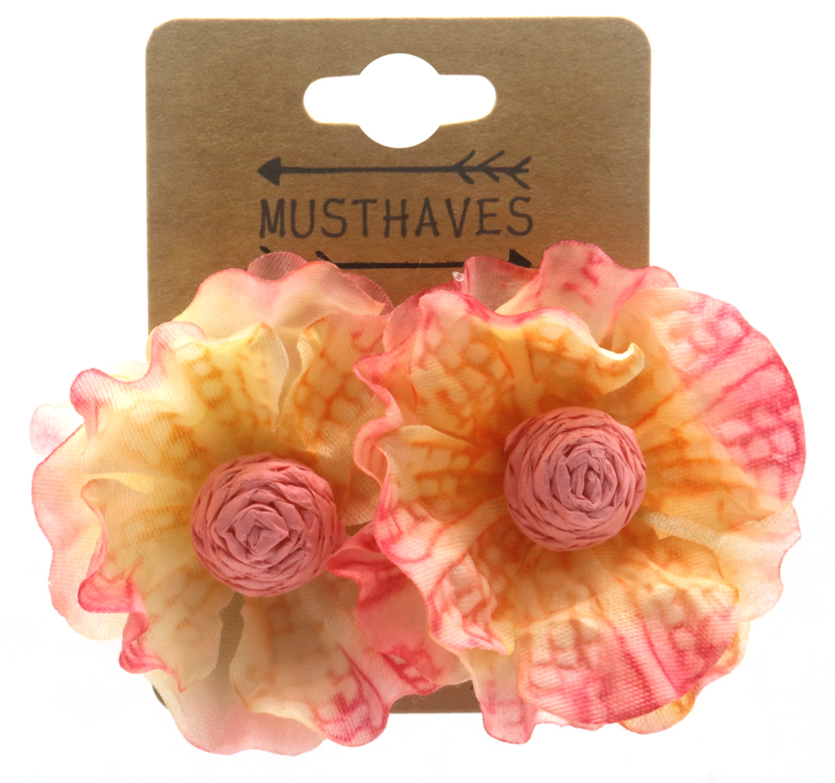 I-B18.2 E1028-008-3 Statement Earrings Flower 5.5cm Pink