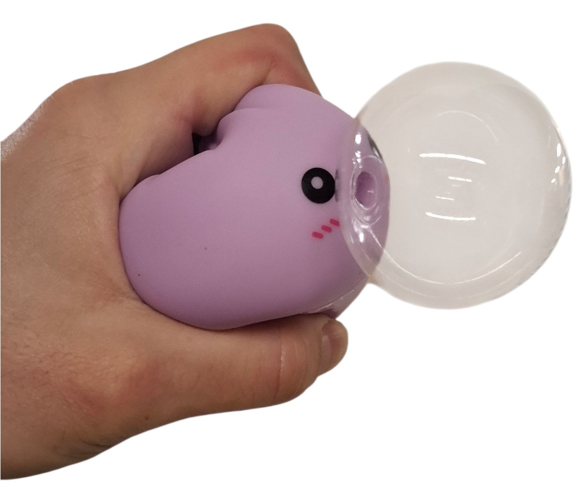 T-J7.1 TOY005-013 Squishy Dumpling Bubble Blower 8.5cm - 12pcs