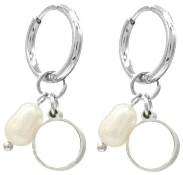 F-C20.5 E090-003S S. Steel Earrings 2.8cm