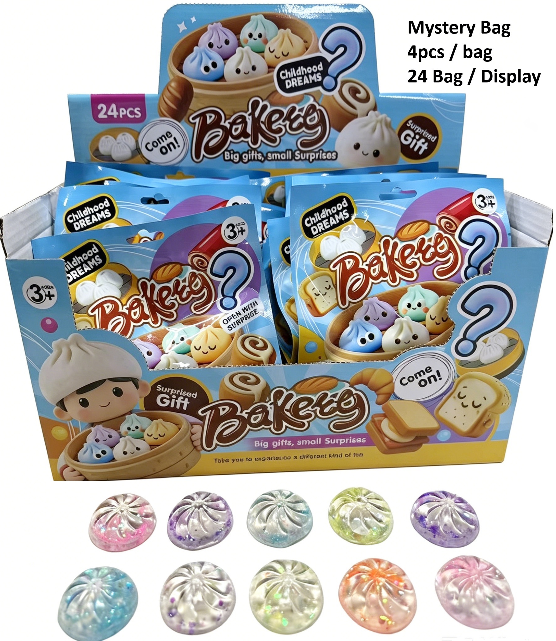 Z-B2.2 TOY2610-113 Mystery Bag Dumpling 4pcs per Bag - 24 Bags