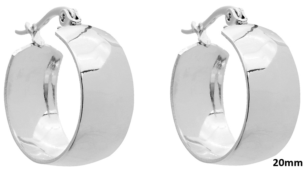 J-F6.2 E2616-006S S. Steel Earrings 20mm