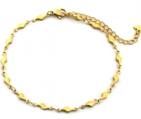 C-D7.2  ANK038-028G S. Steel Anklet