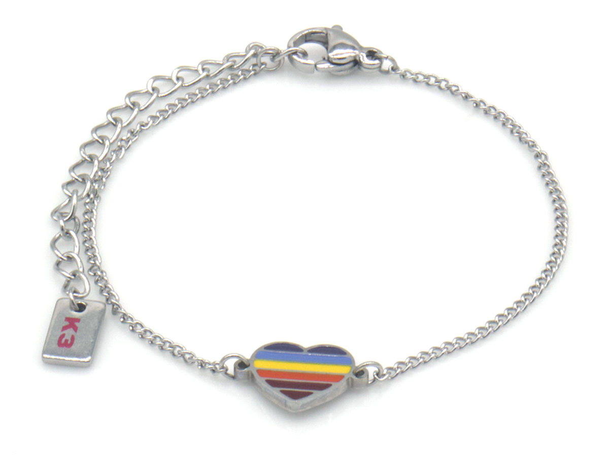 K3-RBB005 S. Steel Bracelet Heart