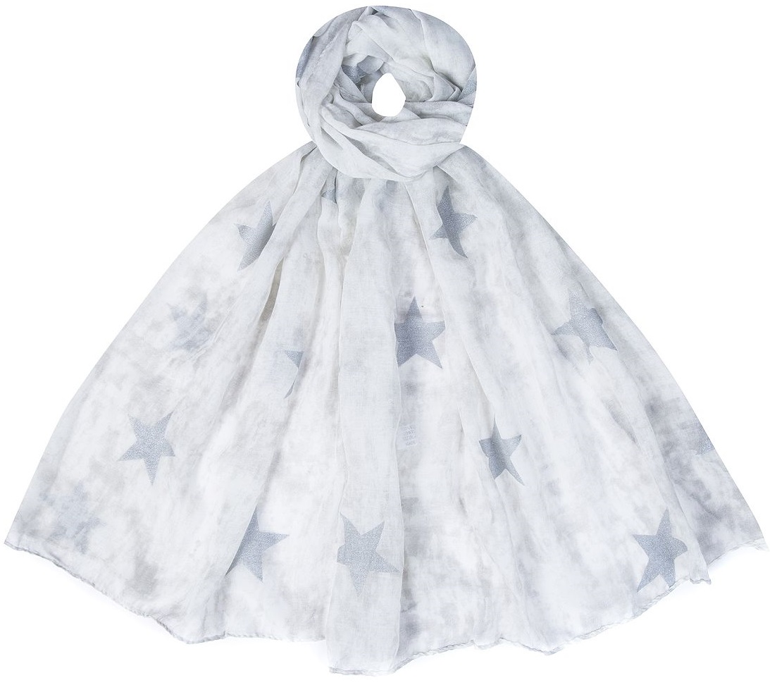 S-D7.1 RY1801-10WJ Scarf Stars 180x80cm Grey