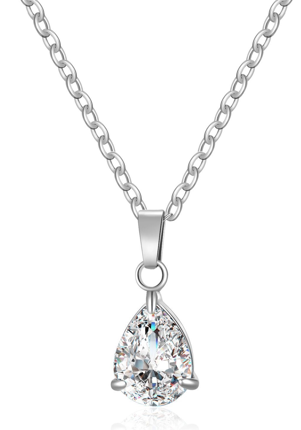 H-A21.1 N101-023S S. Steel Necklace CZ