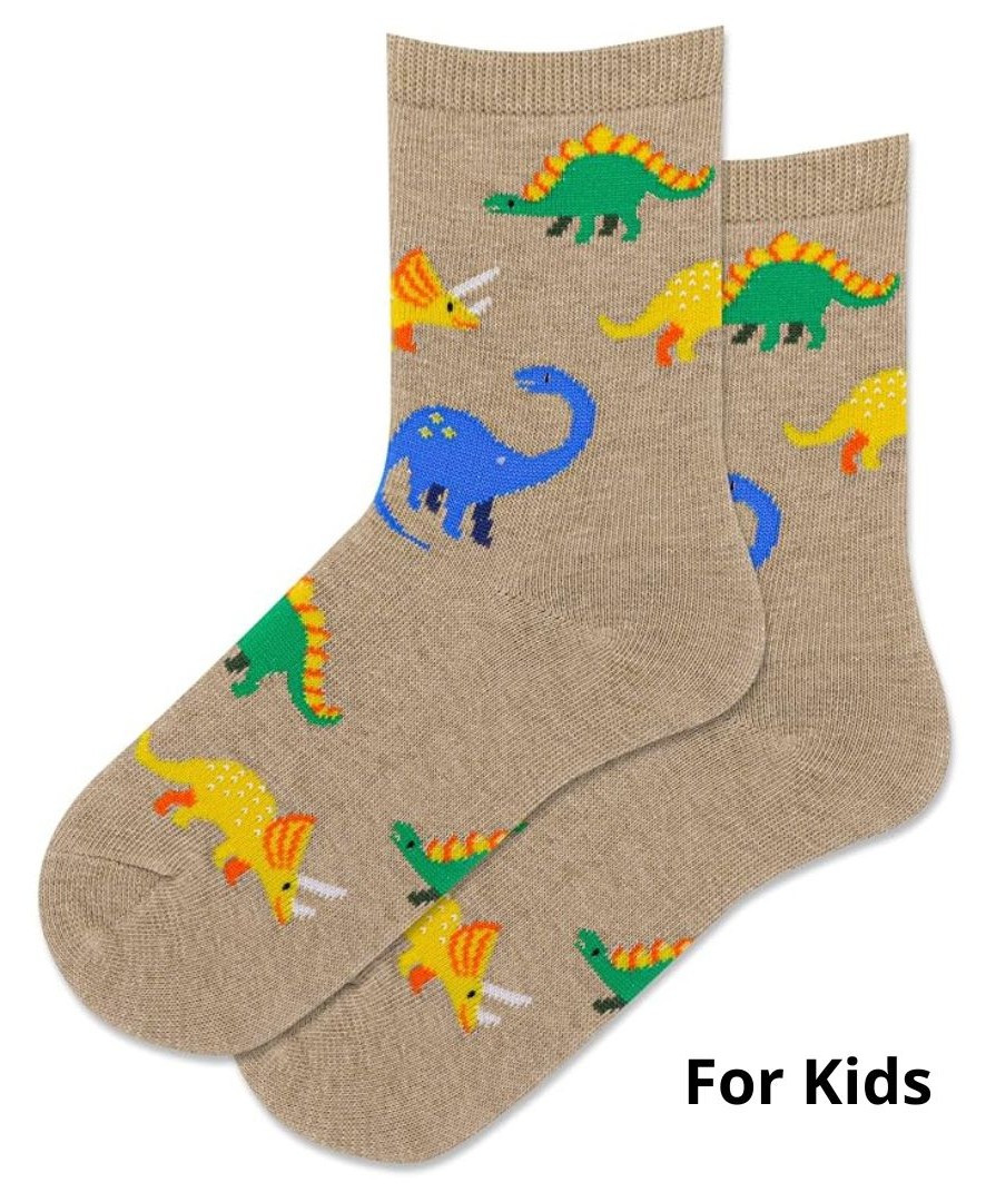 S-E1.4 KS2607-016 Pair of Socks for Kids Size 33-38 Dinosaur