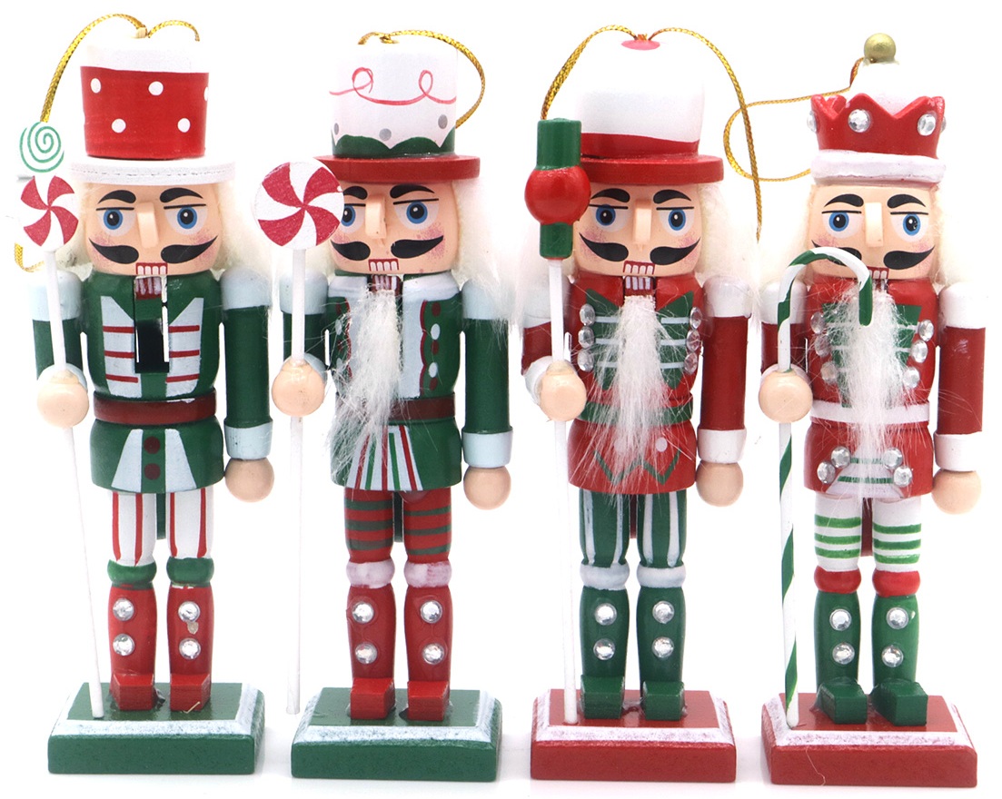 Z-A2.5 DC1046-001 Christmas Ornament Nutcrackers 13cm - 4pcs