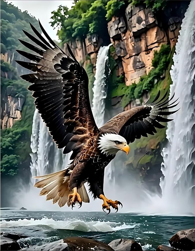 K-C6.2 DP2545095 Diamond Painting -Canvas 50x40cm - Painting 45x35cm Eagle