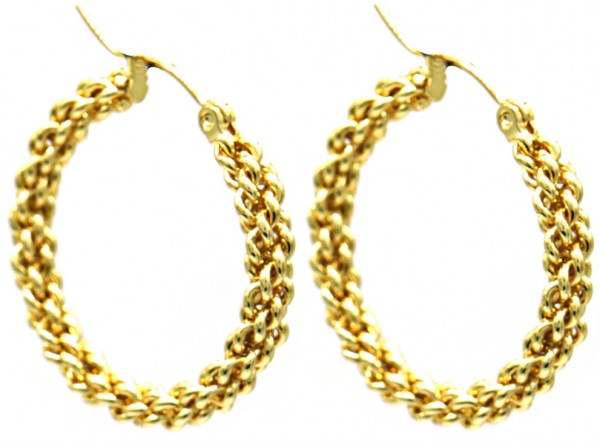 D-D17.1 E68-023G S. Steel Earrings 3cm