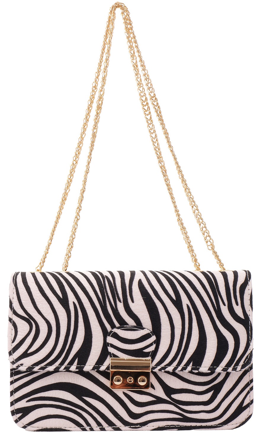 Q-B3.1 BAG1117-001-1 Pu Bag Zebra 27x17x7.5cm