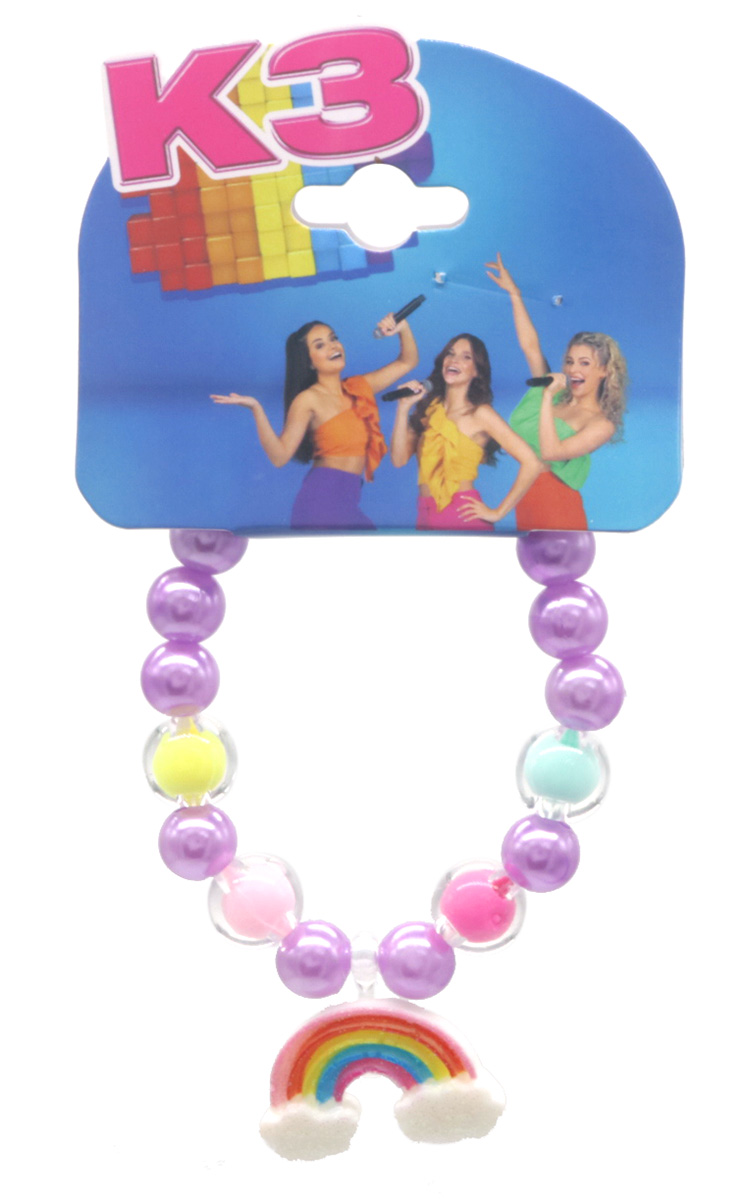D-F14.2 K3-ZSB027 Bijoux Armband Paars met Regenboog