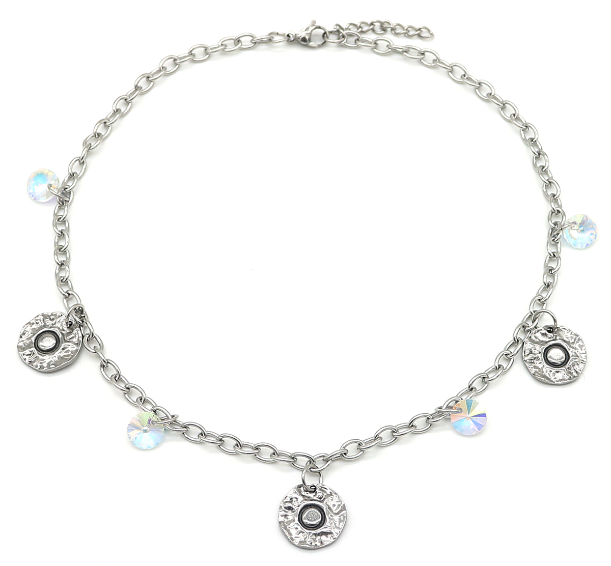 G-E7.5 N2053-002 S. Steel Necklace Coins 36-39cm For Kids G-E7.5 N2053-002 S. Steel Necklace Coins 36-39cm For Kids