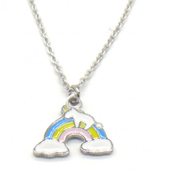 H-D22.1 N221-309S S. Steel Kids Necklace 15mm Rainbow 35-41cm H-D22.1 N221-309S S. Steel Kids Necklace 15mm Rainbow 35-41cm