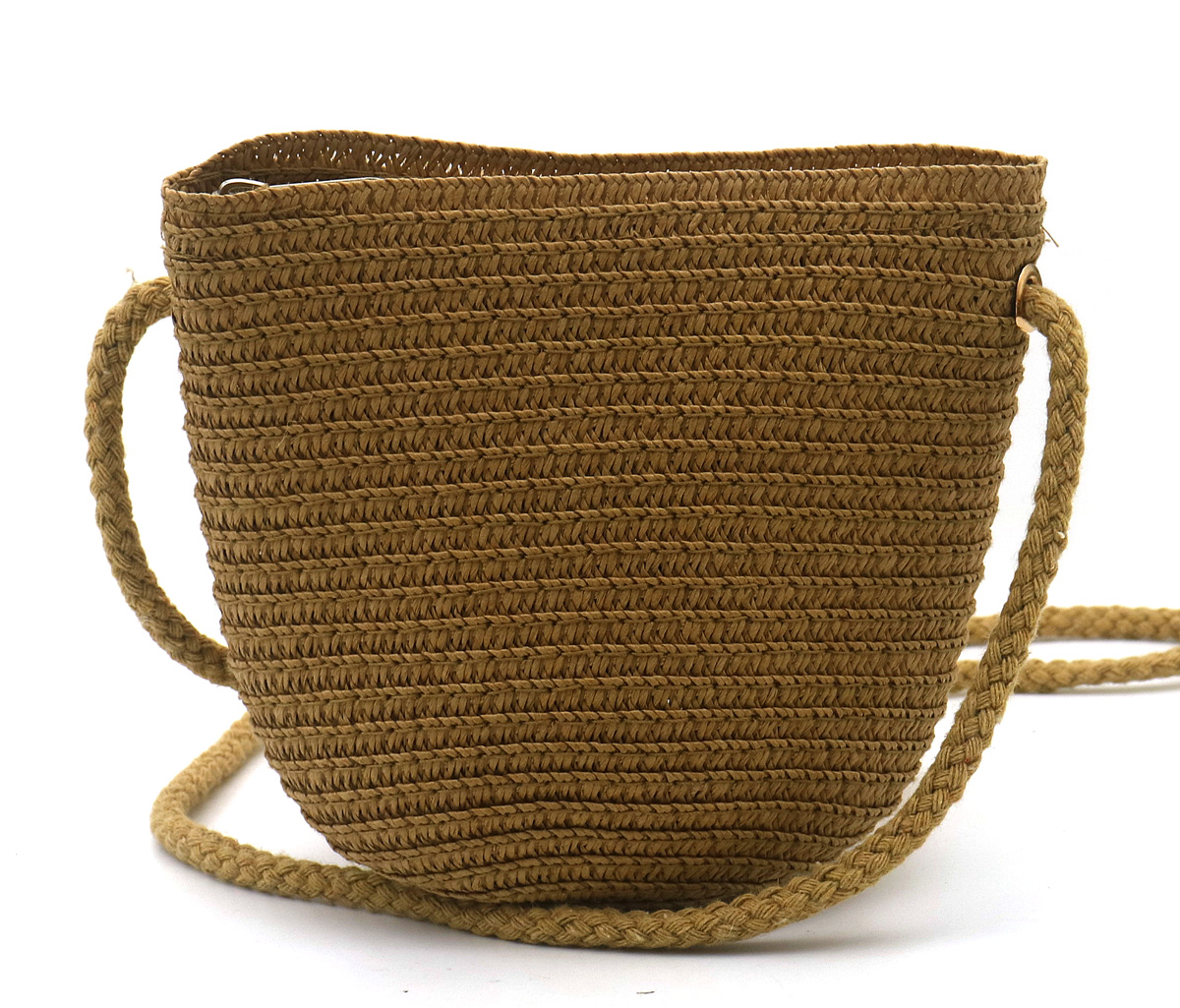 S-C2.5  BAG1120-003-2 Woven Kids Bag Bear 12.5x14.5x5.5cm Brown