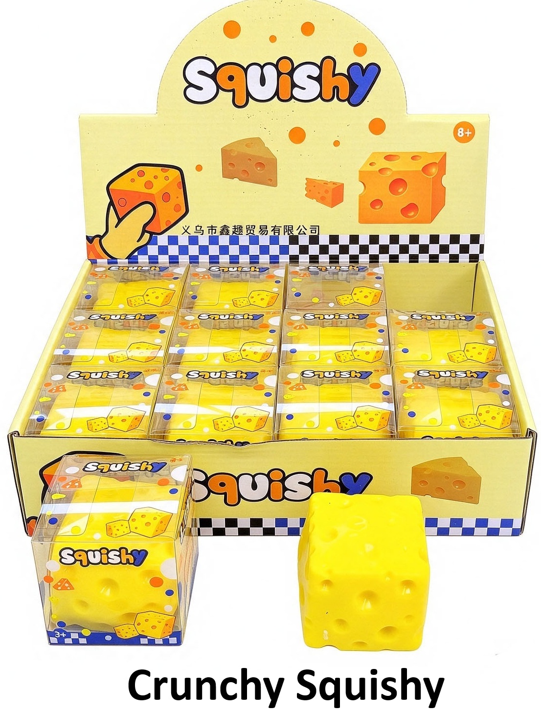 Q-L4.1 TOY2610-327 Cruncy Squishy Cheese - 12pcs