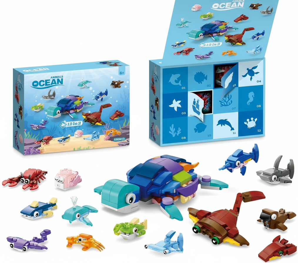 Y-F2.4 TOY9103K12A Building Blocks Ocean Animals 12 in 2